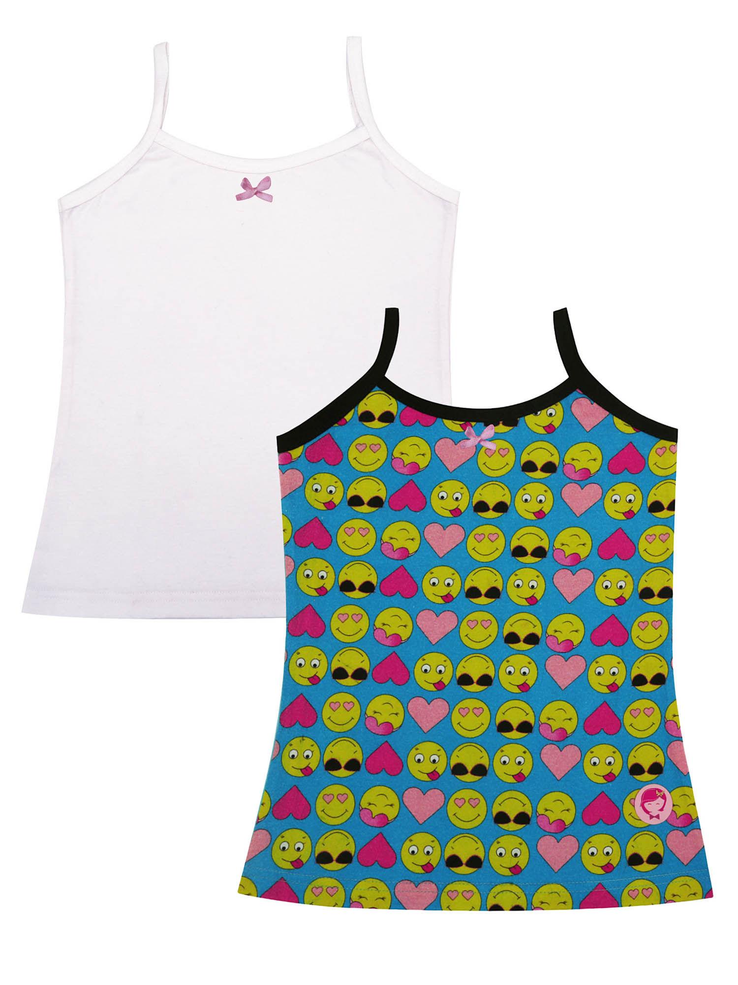 pack of 2 solid and printed camisoles