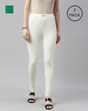 pack of 2 solid churidar leggings