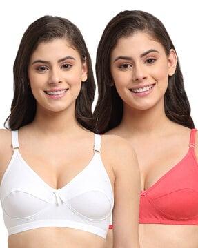 pack of 2 solid non-padded bra