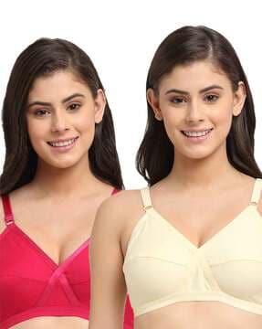 pack of 2 solid non-padded bra