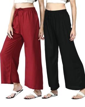 pack of 2 solid palazzos