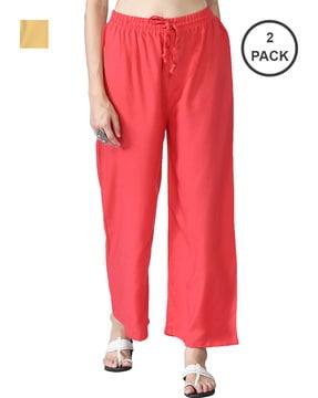 pack of 2 solid palazzos