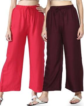 pack of 2 solid palazzos