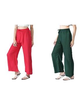 pack of 2 solid palazzos