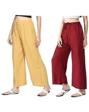 pack of 2 solid palazzos