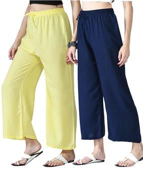 pack of 2 solid palazzos