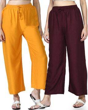 pack of 2 solid palazzos