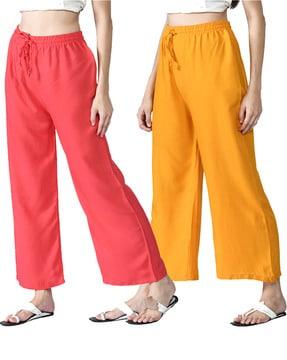 pack of 2 solid palazzos