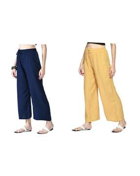 pack of 2 solid palazzos