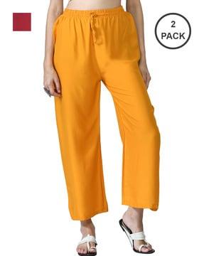 pack of 2 solid palazzos