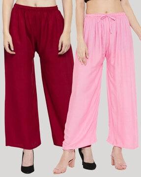 pack of 2 solid palazzos