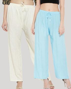 pack of 2 solid palazzos