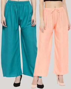 pack of 2 solid palazzos