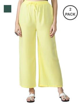 pack of 2 solid palazzos