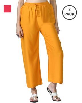 pack of 2 solid palazzos