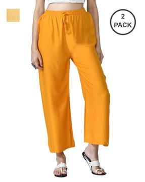 pack of 2 solid palazzos