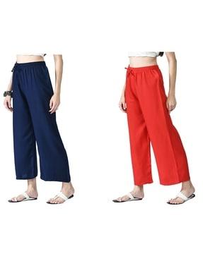 pack of 2 solid palazzos