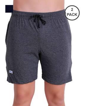 pack of 2 solid regular fit shorts