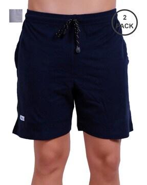 pack of 2 solid regular fit shorts