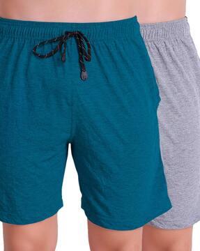 pack of 2 solid regular fit shorts