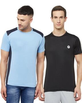 pack of 2 solid regular fit t-shirt