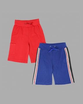 pack of 2 solid shorts with flat front