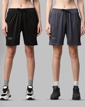 pack of 2 solid shorts