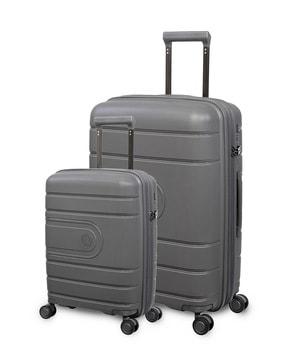 pack of 2 solid trolley bags