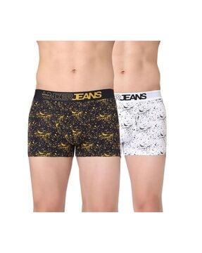 pack of 2 speckle print trunks with elasticated waist