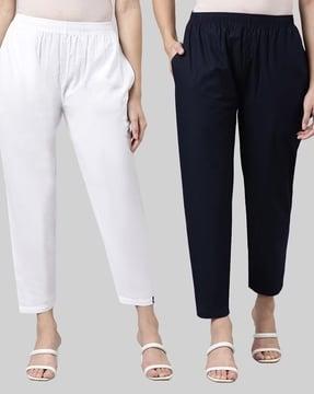 pack of 2 straight fit pants with insert pockets