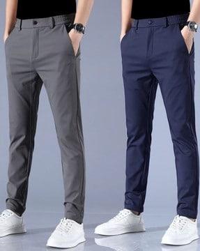 pack of 2 straight fit track pants with insert pockets