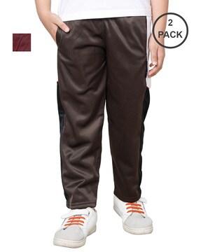 pack of 2 straight track pants with drawstring