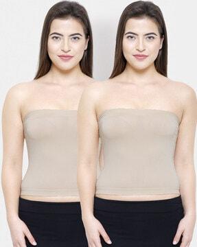 pack of 2 strapless camisoles