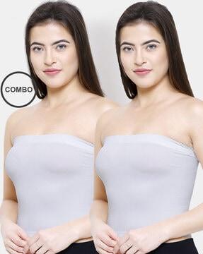 pack of 2 strapless camisoles