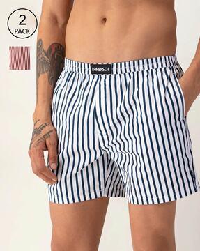 pack of 2 striped boxers with insert pockets