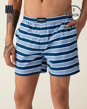 pack of 2 striped boxers with insert pockets