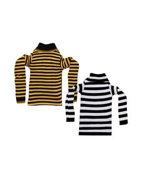 pack of 2 striped high-neck pullovers