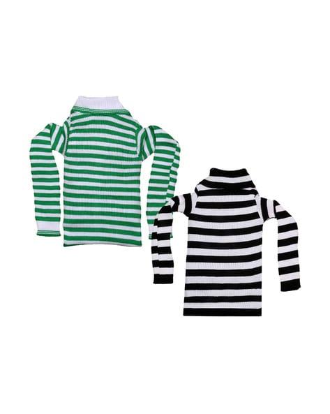 pack of 2 striped high-neck pullovers