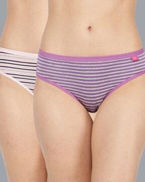 pack of 2 striped hipster panties