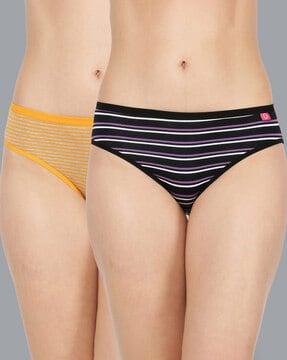 pack of 2 striped hipster panties