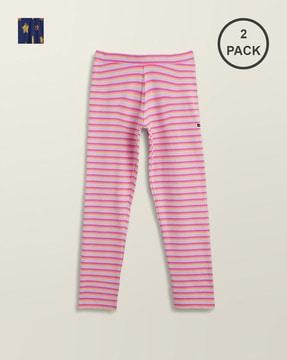 pack of 2 striped leggings