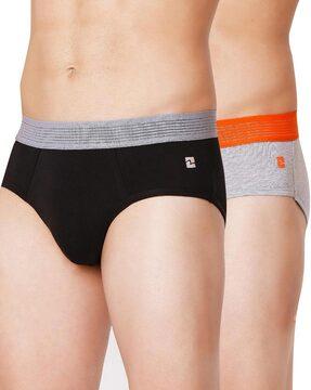 pack of 2 striped print briefs