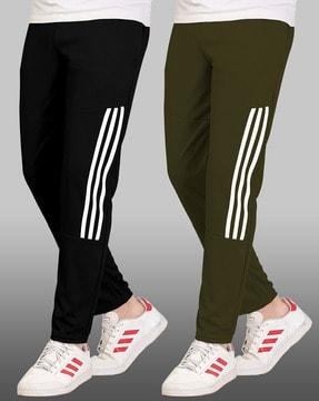 pack of 2 striped straight track pants