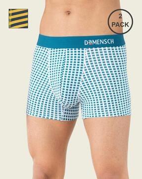 pack of 2 striped trunks with elasticated waist
