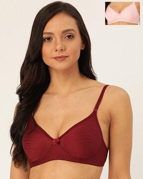 pack of 2 t-shirt bras with adjustable shoulder straps