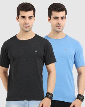 pack of 2 textured crew- neck t-shirt