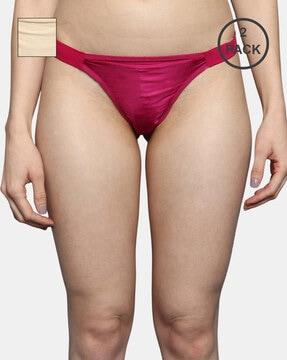 pack of 2 thongs with elasticated waistband