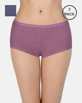 pack of 2 three-fourth coverage low-rise boyshort panties - ppk62001