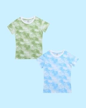 pack of 2 tie & dye crew- neck t-shirts