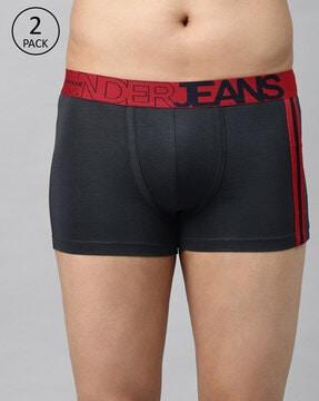 pack of 2 trunks with branded waistband